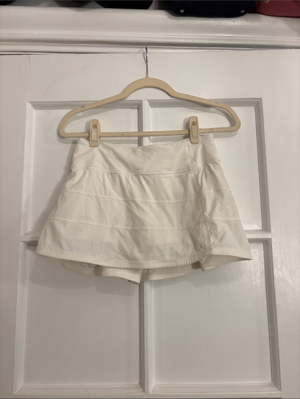 Lululemon White Pace Rival Pleated Tennis Skirt